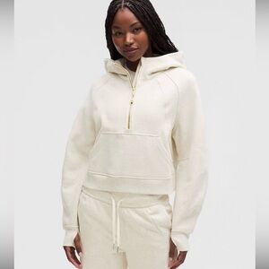 Cropped scuba hoodie